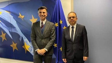 Photo de L’Ambassadeur Ali MOKRANI a rencontré le Chef de cabinet du Commissaire de l’U.E. à l’énergie, M. Stefano GRASSI.