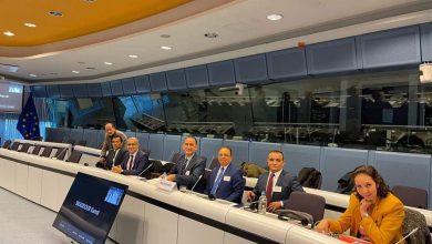 Photo de L’ambassadeur M. Ali Mokrani participe à la huitième session de la sous-commission « Services de l’industrie commerciale » Algérie – Union européenne à Bruxelles