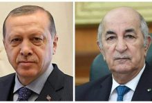 صورة رئيس الجمهورية يتلقى مكالمة هاتفية من أخيه السيد رجب طيّب أردوغان، رئيس الجمهورية التركية الشقيقة