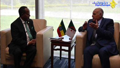 Photo de M. Ahmed Attaf, a eu des entretiens bilatéraux avec le Ministre des affaires extérieures de la République fédérale démocratique d’Éthiopie, M. Taye Atseki Sélassie