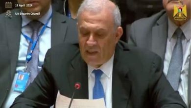 صورة ممثل فلسطين أمام مجلس الأمن : منح العضوية الكاملة في الأمم المتحدة من شأنه “رفع جزء من الظلم التاريخي”